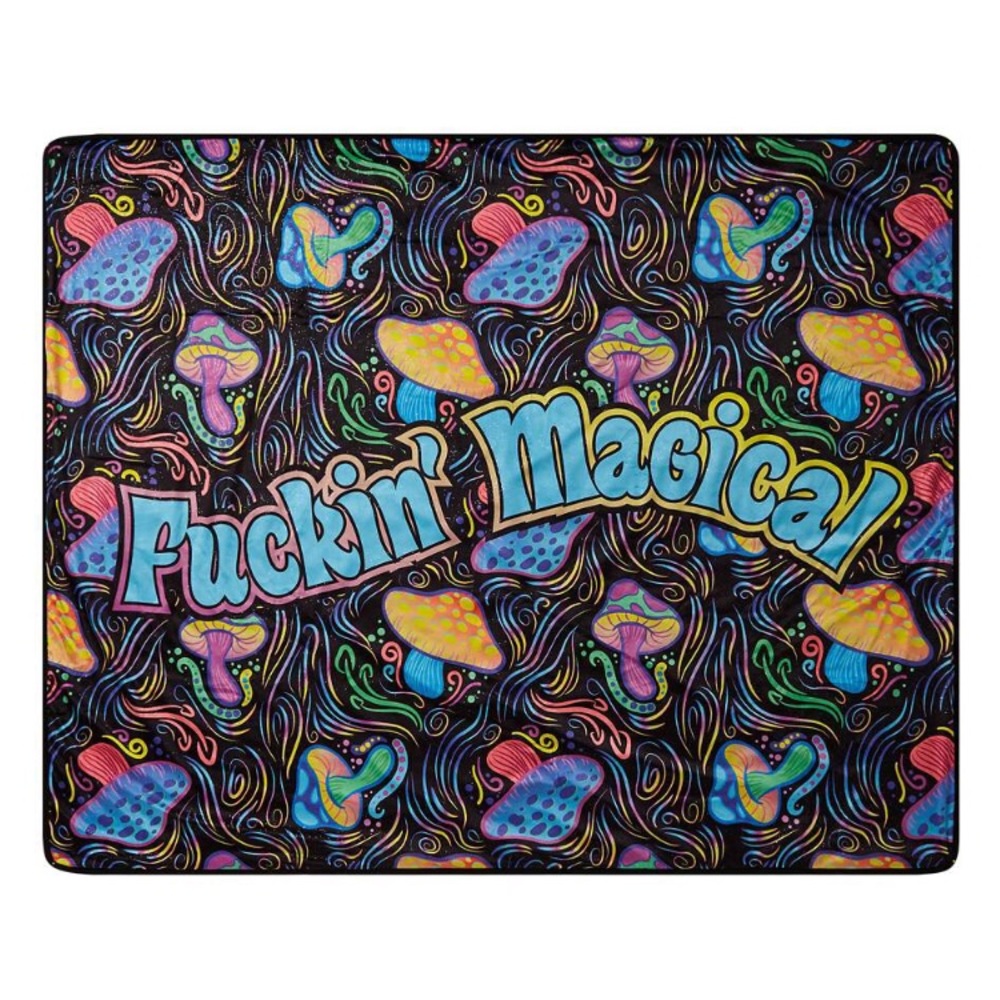Spencer’s NWT Magical Mushroom Fleece Blanket